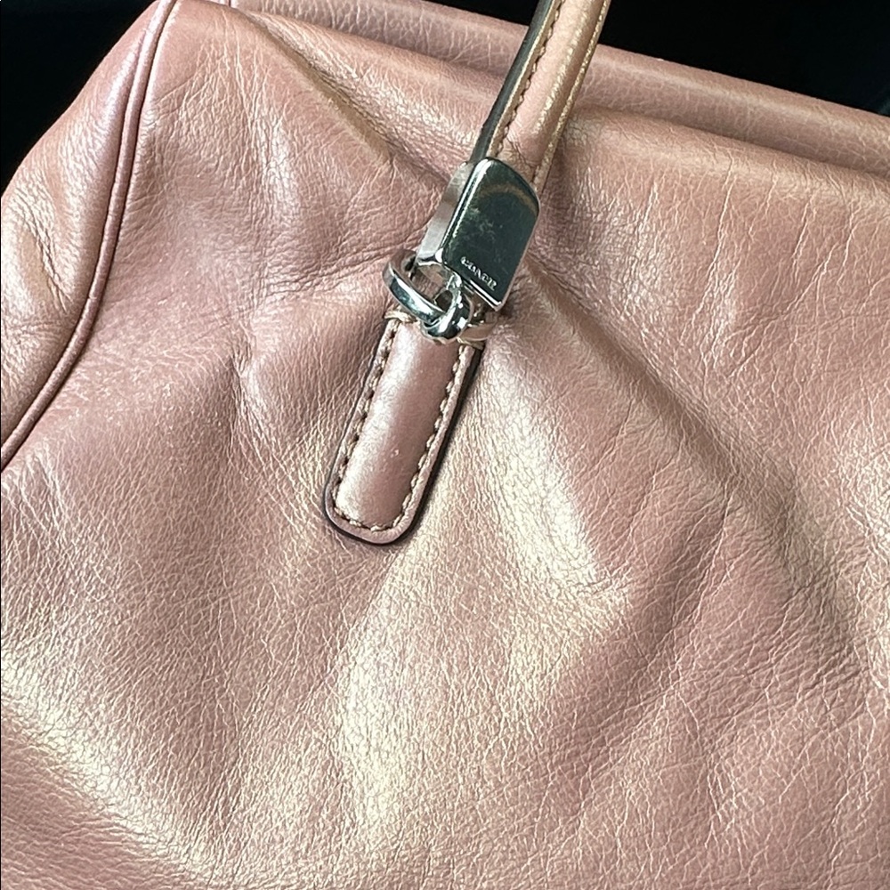 Coach Madison East/West Satchel Rose Leather Shoulder Bag - Picture 14 of 17